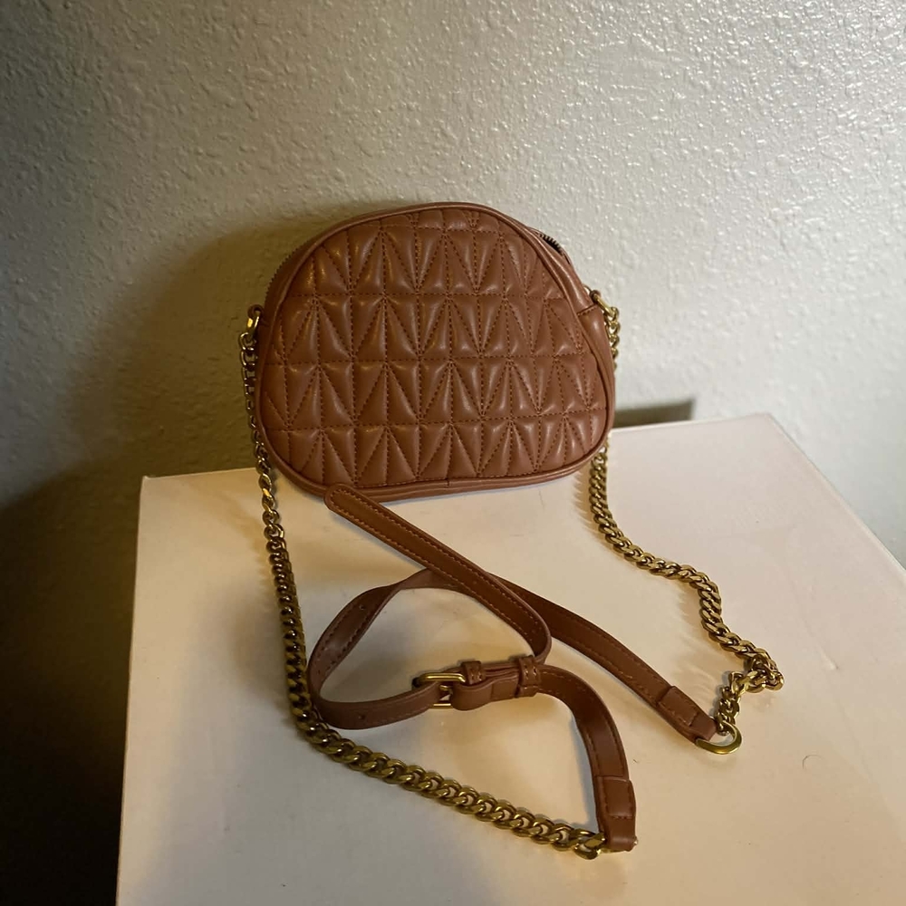 Elegant Brown Quilted Crossbody Bag
